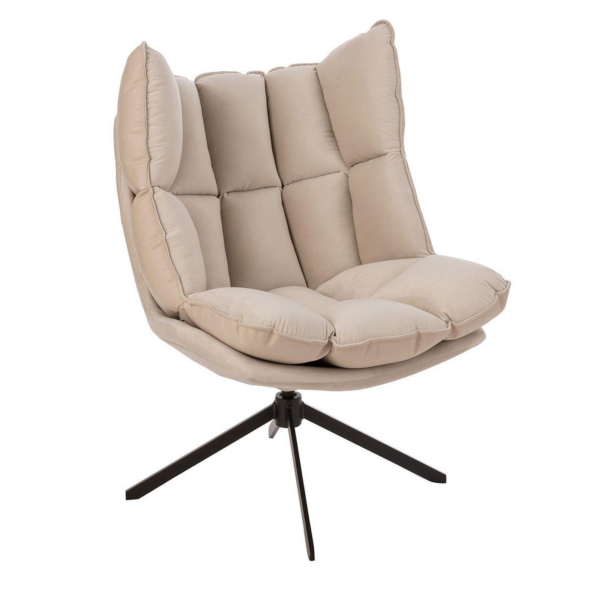 J-LINE Fauteuil design avec coussin  relax  92cm beige