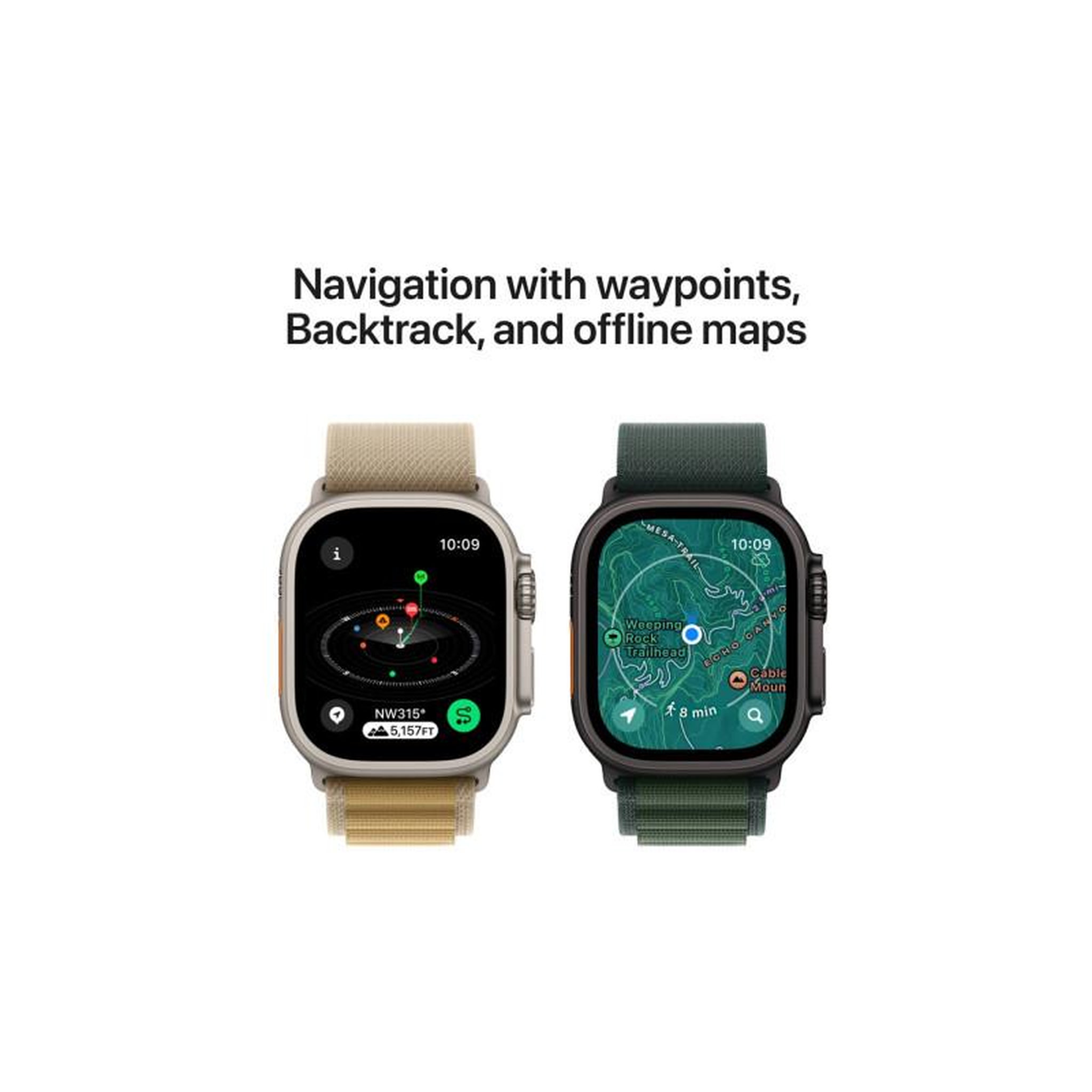 Voir la diapositive 6 : APPLE Montre connectée Ultra 2 49mm Noir / Vert Loop M Cellular