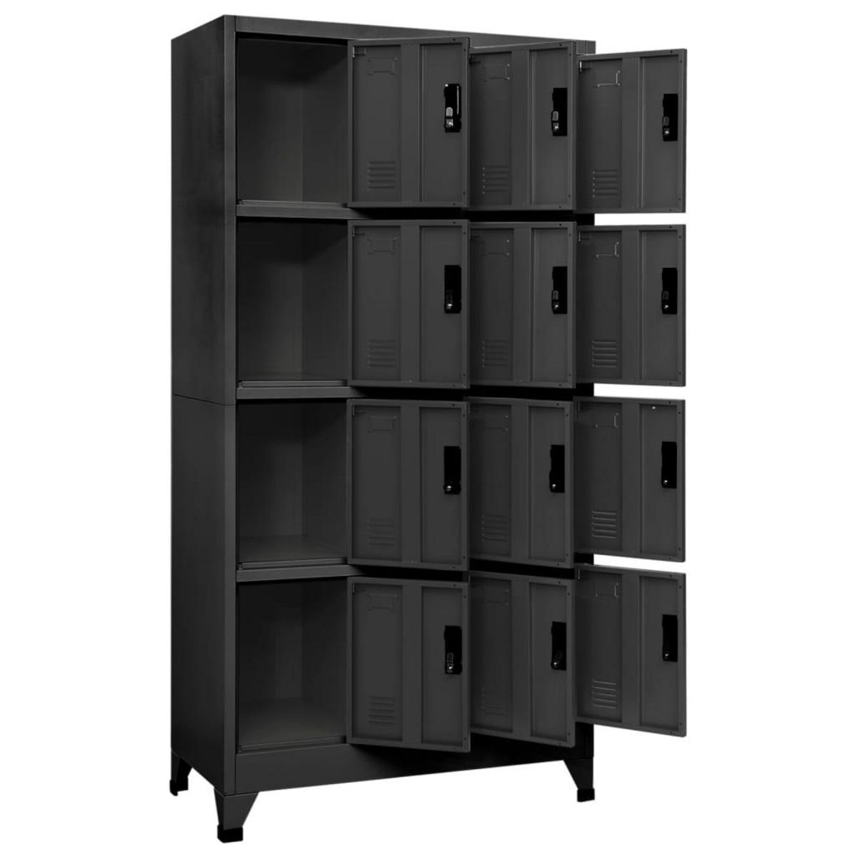 VIDAXL Armoire a casiers Anthracite 90x45x180 cm Acier