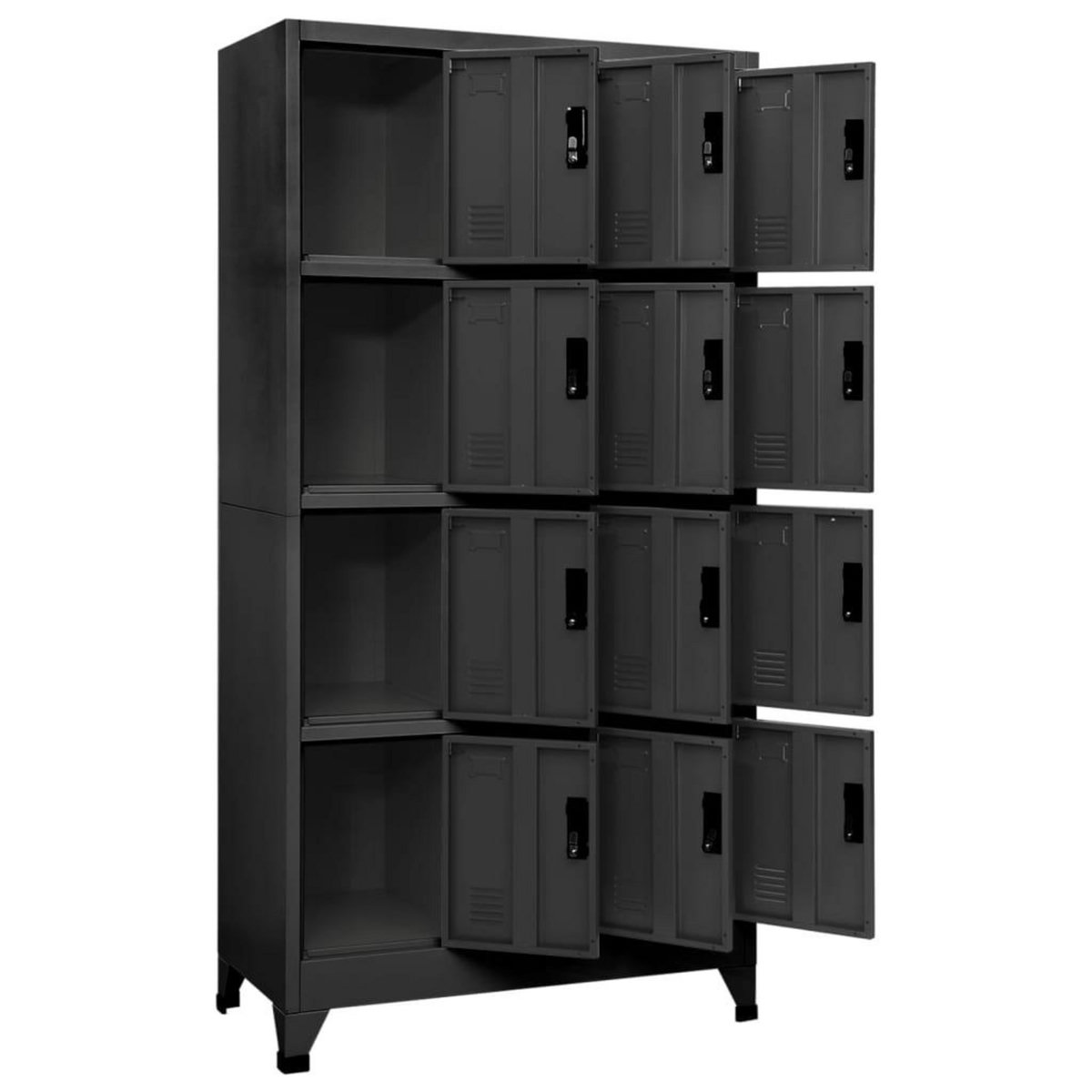 VIDAXL Armoire a casiers Anthracite 90x45x180 cm Acier