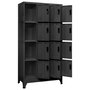 Voir la diapositive 3 : VIDAXL Armoire a casiers Anthracite 90x45x180 cm Acier