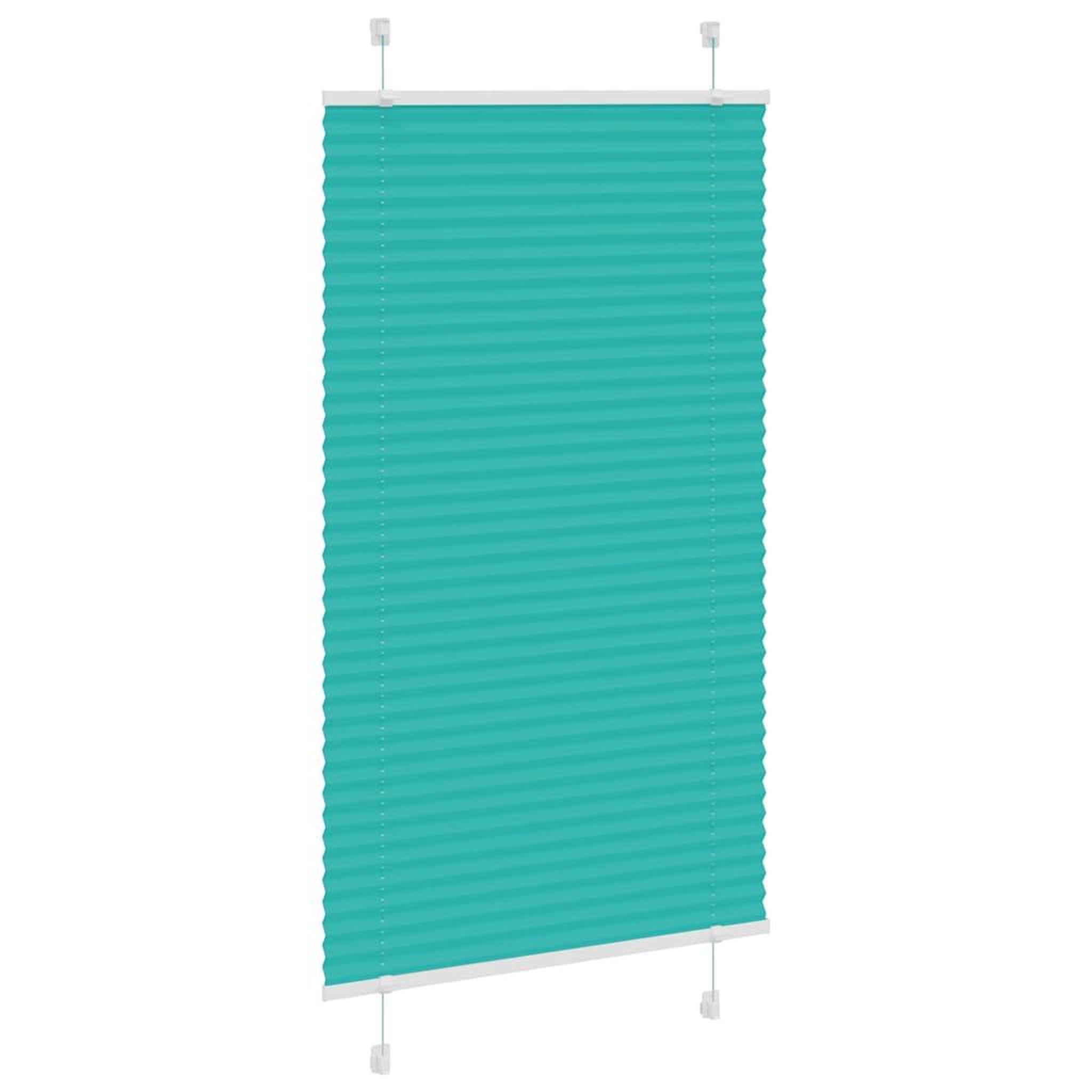 Voir la diapositive 3 : VIDAXL Store plisse vert petrole 75x100 cm largeur du tissu 74,4 cm