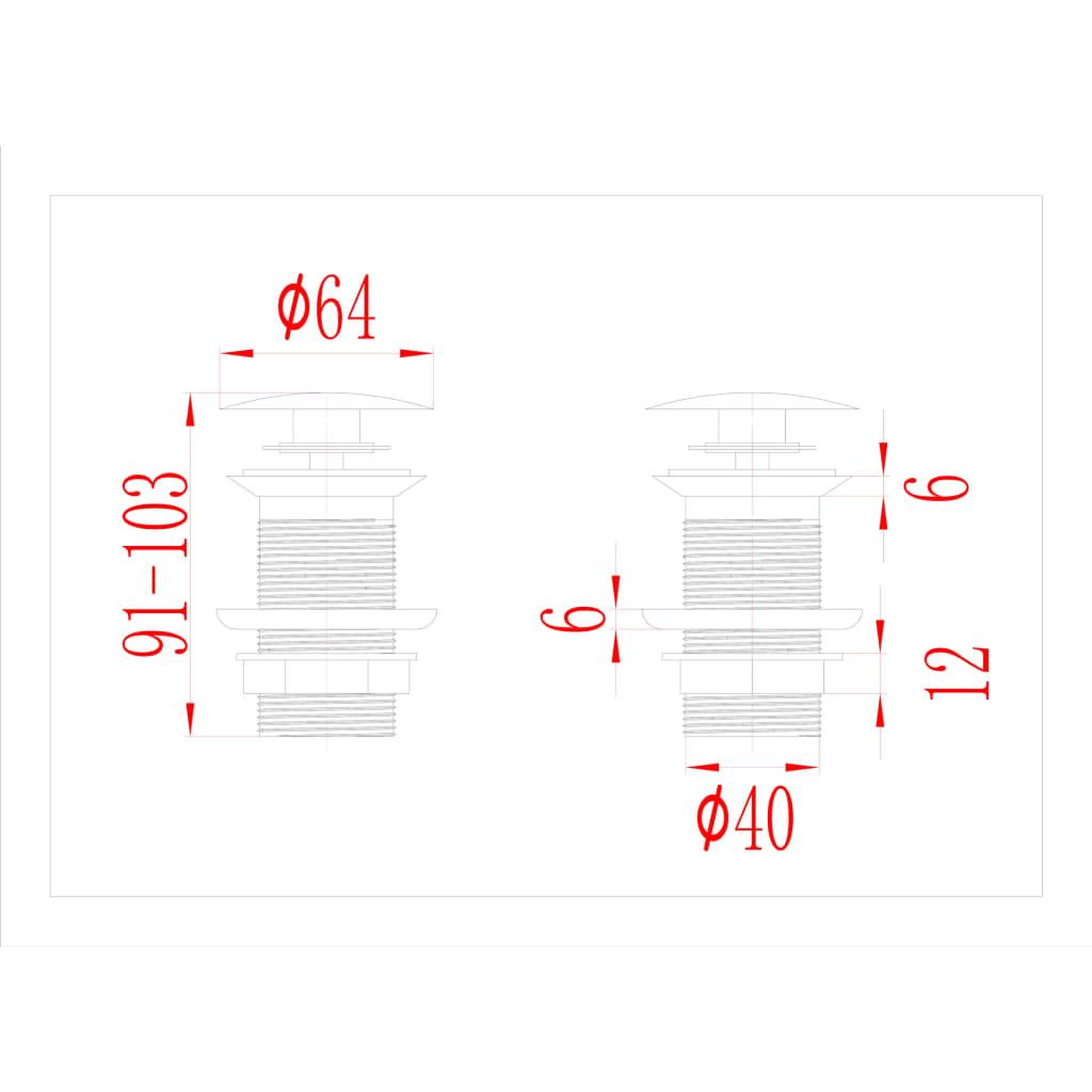 Voir la diapositive 6 : VIDAXL Drain a poussoir sans debordement Dore 6,4x6,4x9,1 cm