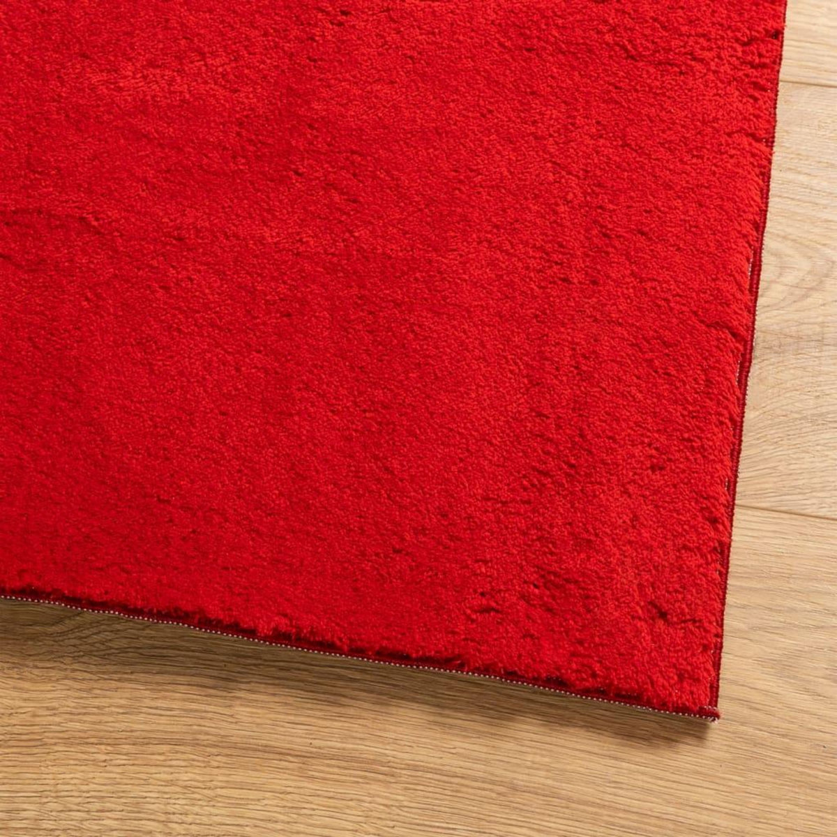VIDAXL Tapis HUARTE a poils courts doux et lavable rouge 140x200 cm