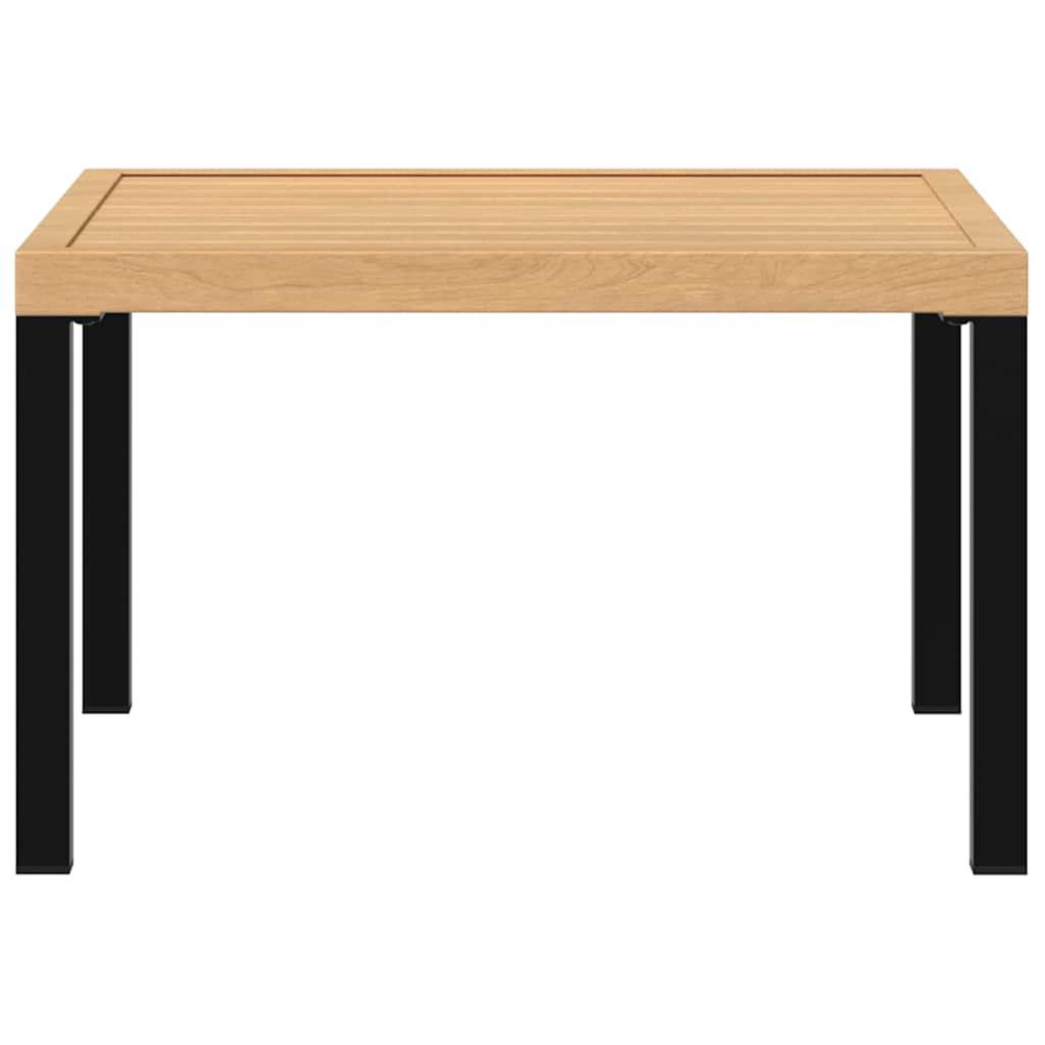 Voir la diapositive 3 : VIDAXL Table basse de jardin noir 65x65x40 cm aluminium