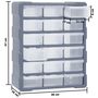 Voir la diapositive 6 : VIDAXL Organisateur multi-tiroirs avec 18 tiroirs centraux 38x16x47 cm