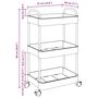Voir la diapositive 6 : VIDAXL Chariot de rangement a 3 niveaux transparent acrylique