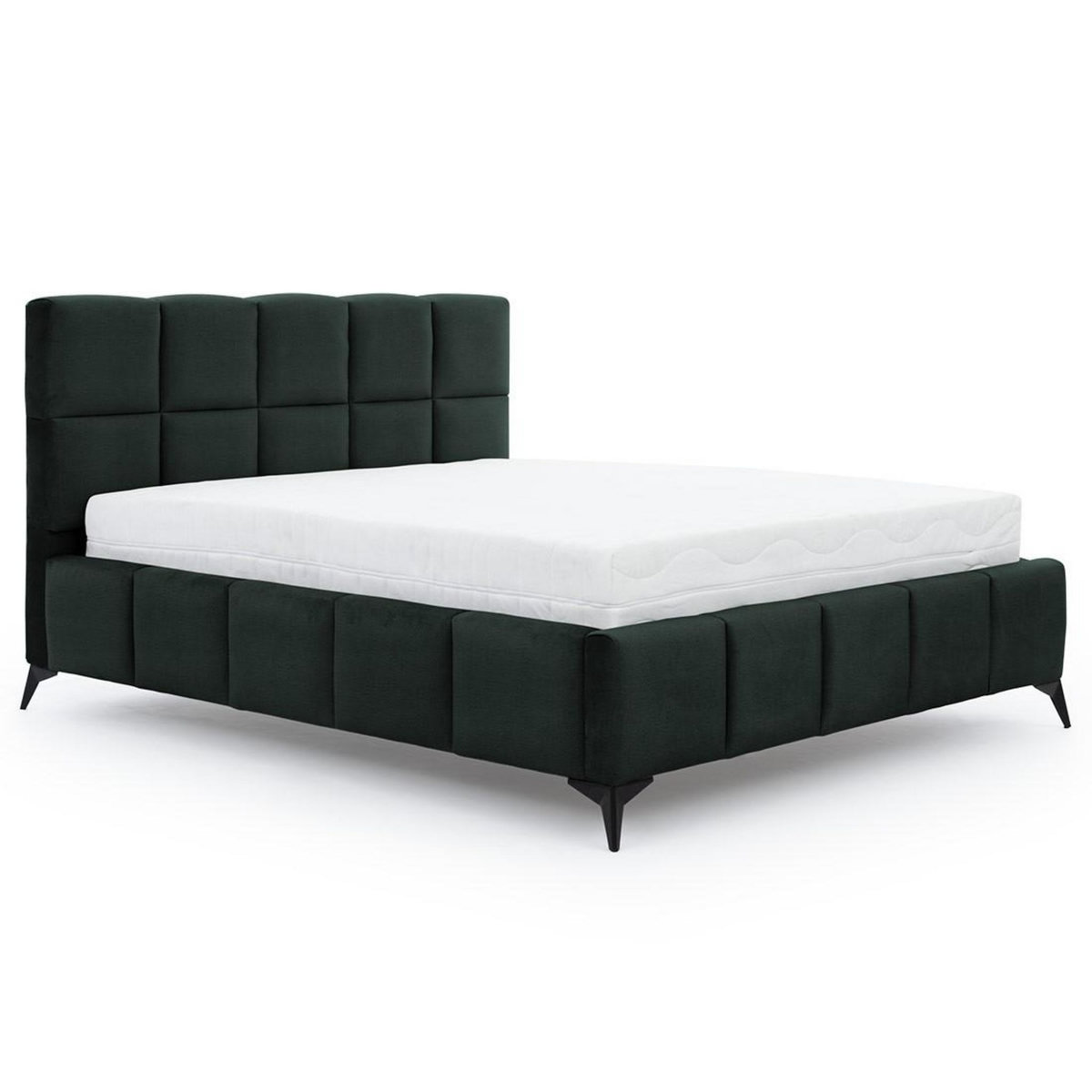 BEST MOBILIER Millie - lit coffre - 180x200 cm - sommier inclus - en velours