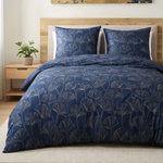 Les Ateliers du Linge Parure housse de couette 100% polyester microfibre 75gsm flavor. Coloris disponibles : Bleu