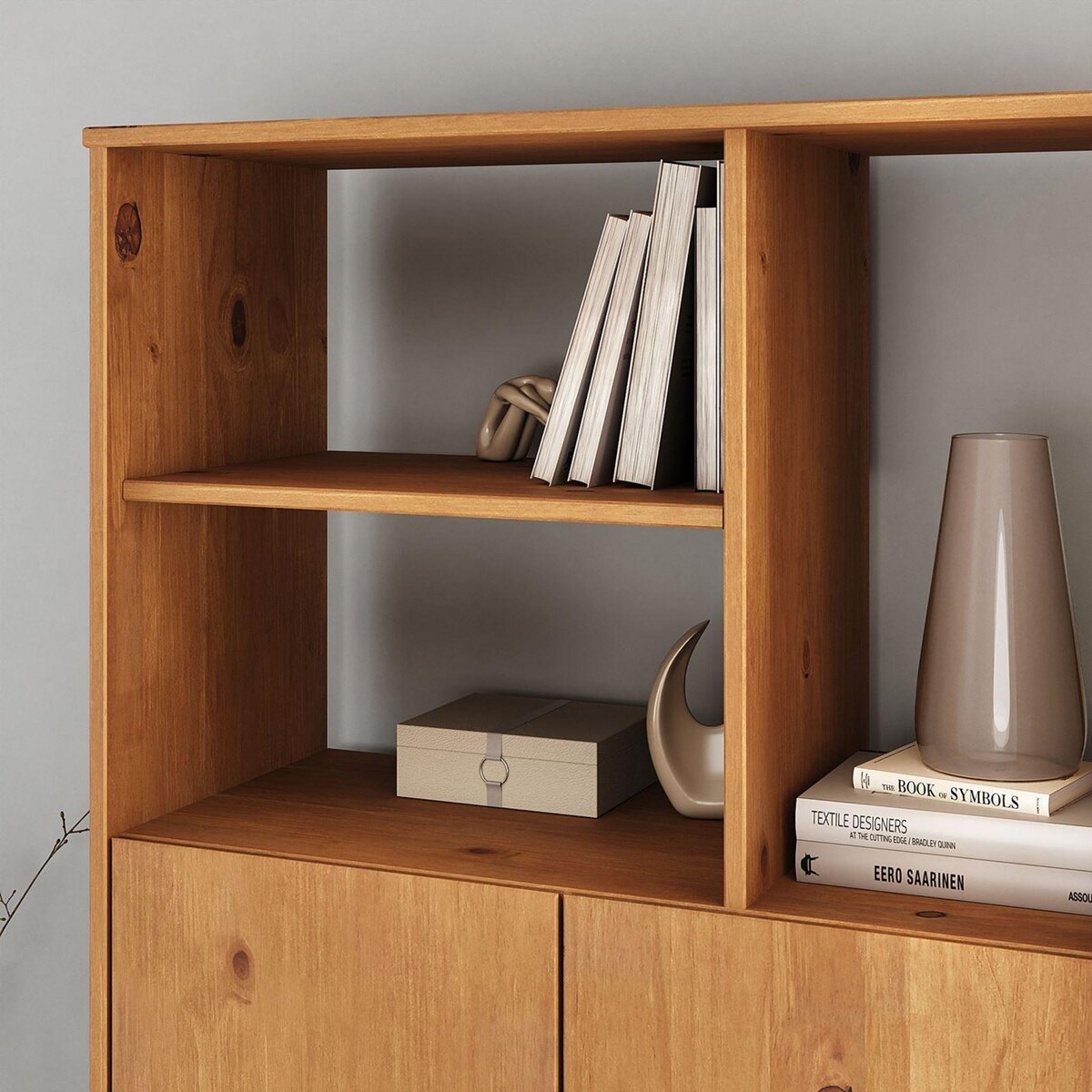 IDIMEX Buffet haut SIMONA H 133 cm en bois massif