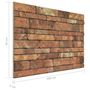 Voir la diapositive 6 : VIDAXL Panneaux muraux 3D au design de brique marron 10 pcs EPS