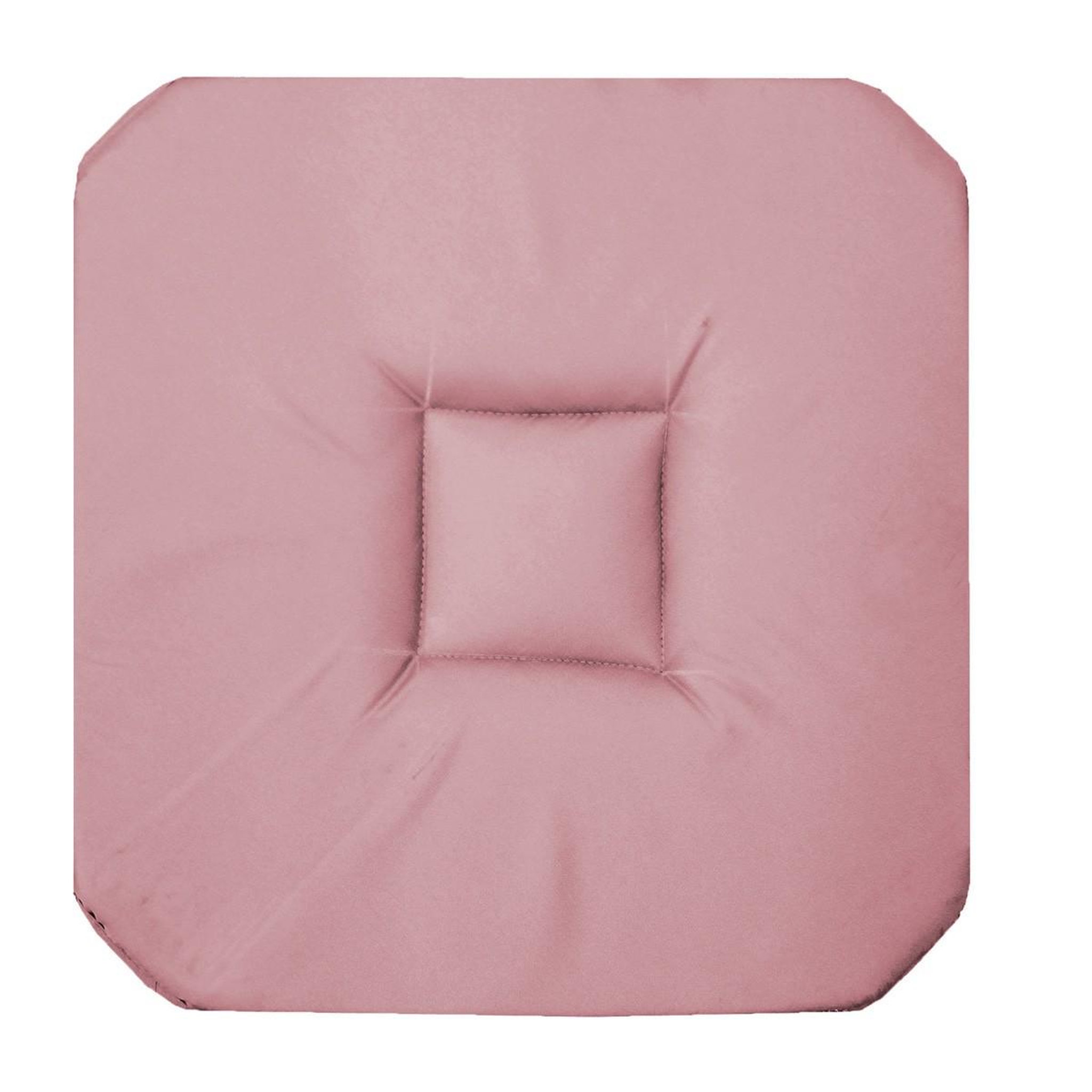 Voir la diapositive 1 : Douceur d'Intérieur Galette de chaise  panama  36x36cm rose dragée