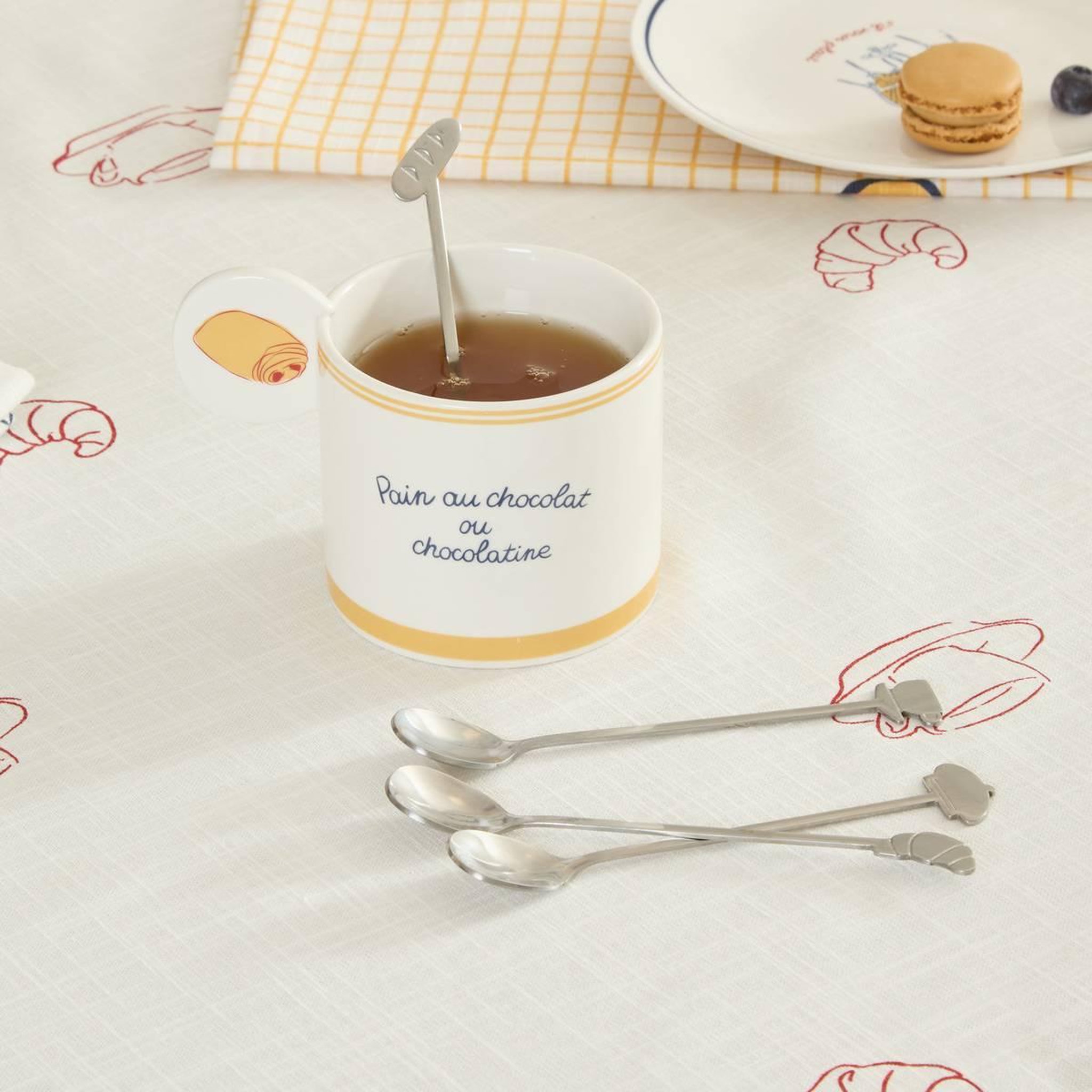Voir la diapositive 6 : SECRET DE GOURMET Lot de 4 cuillères à café  lou  14cm argent