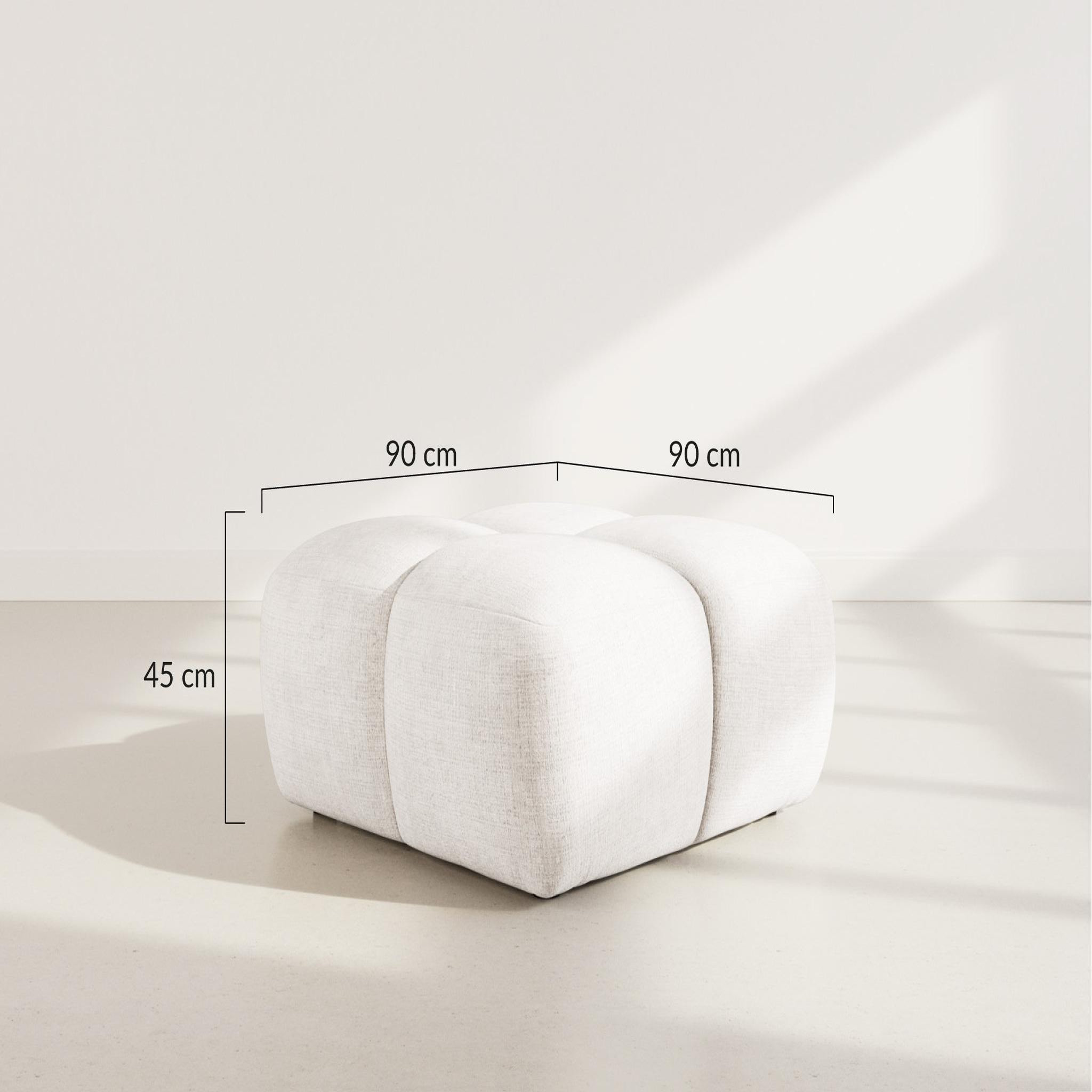 Voir la diapositive 6 : BEST MOBILIER Grace - pouf en velours texturé