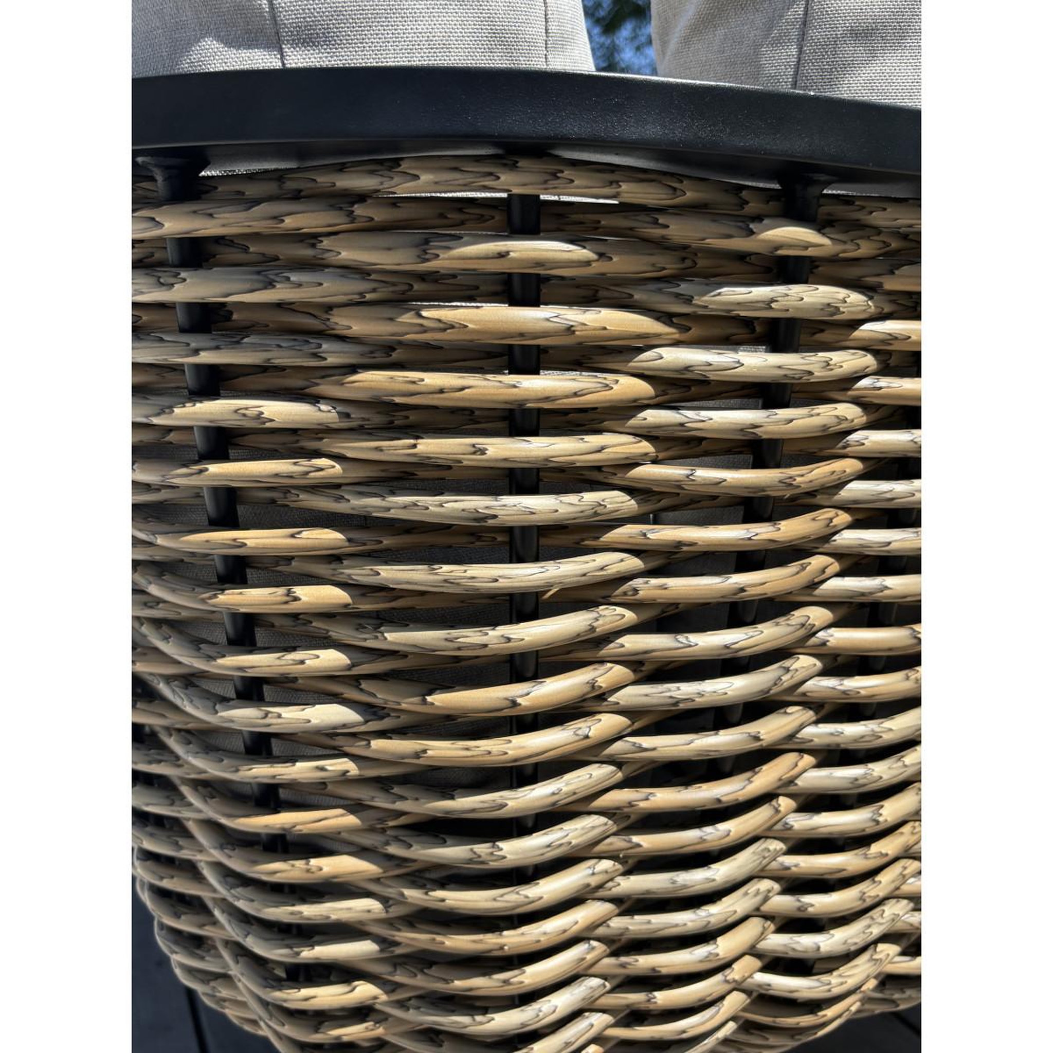 Voir la diapositive 5 : Paris Prix Salon de jardin 6 places  kumla  150cm noir