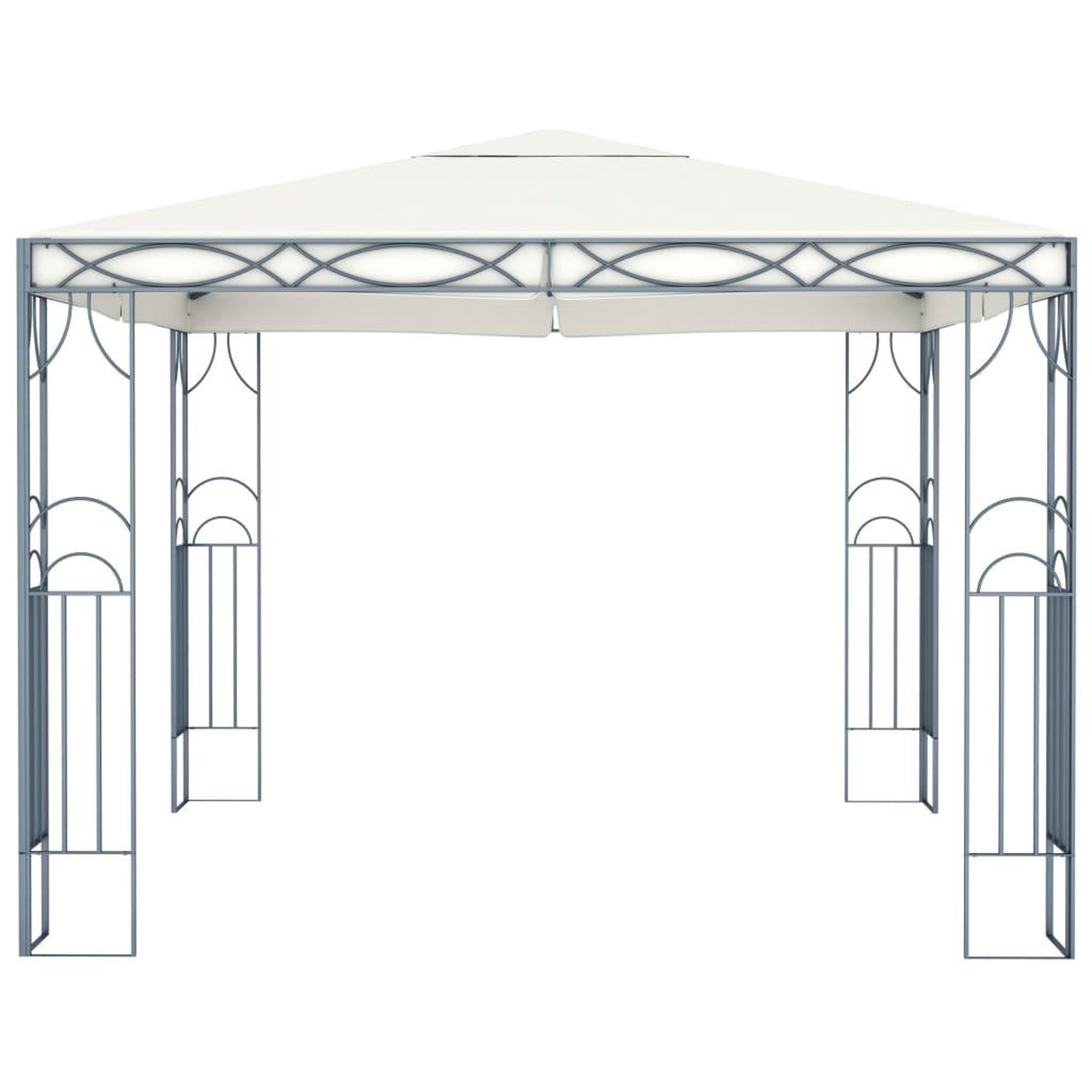 Voir la diapositive 2 : VIDAXL Tonnelle 300 x 300 cm Creme