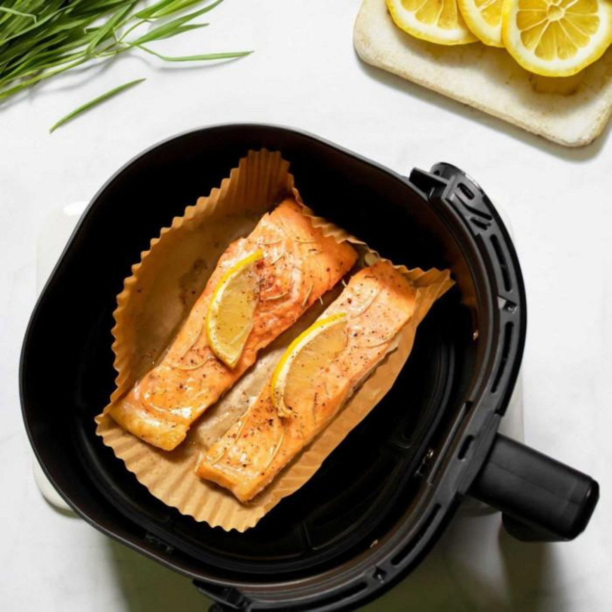 Paris Prix Lot de 25 Feuilles de Papier Cuisson  Friteuse à Air  20cm Marron