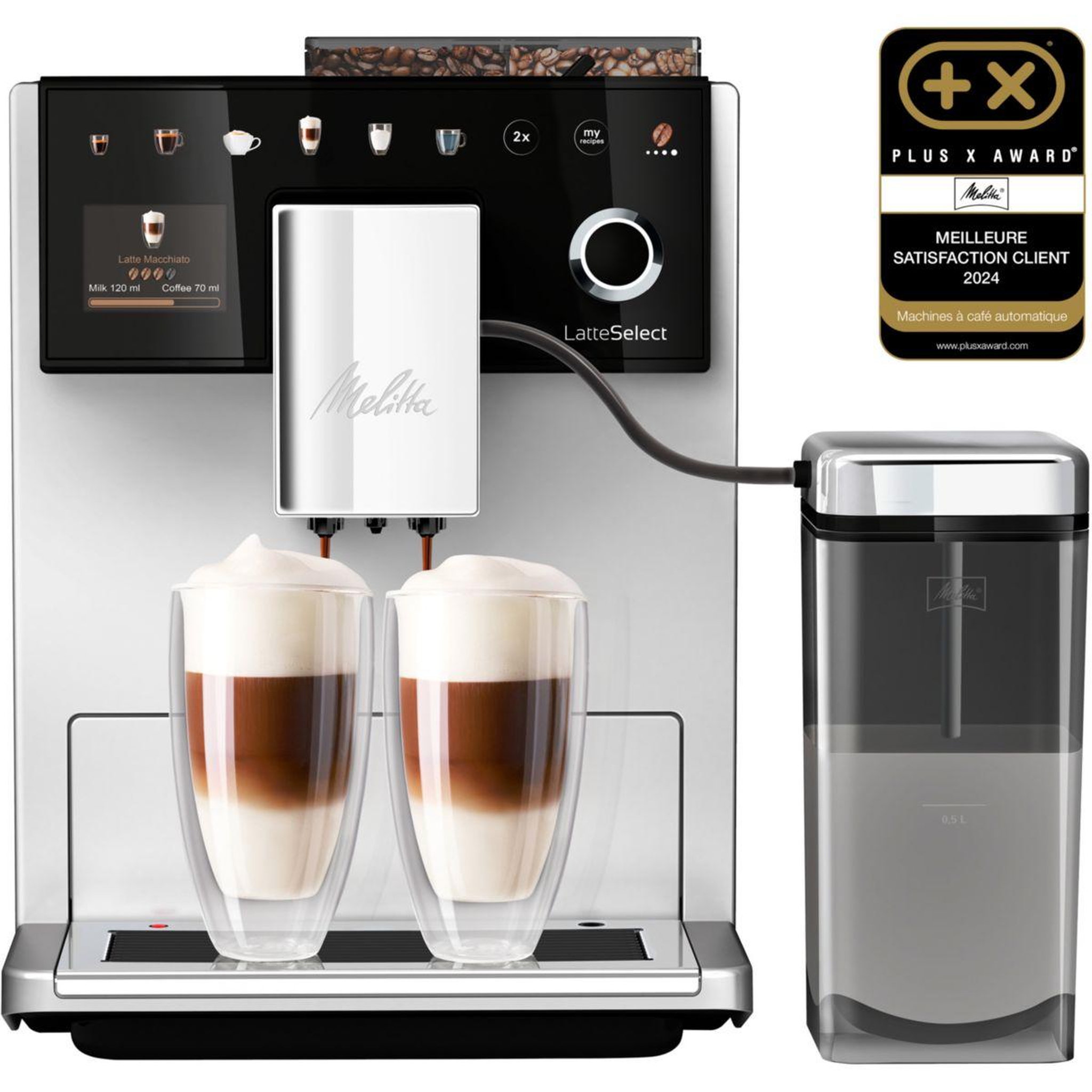 Melitta Expresso Broyeur Latte Select argent 630-211 EU