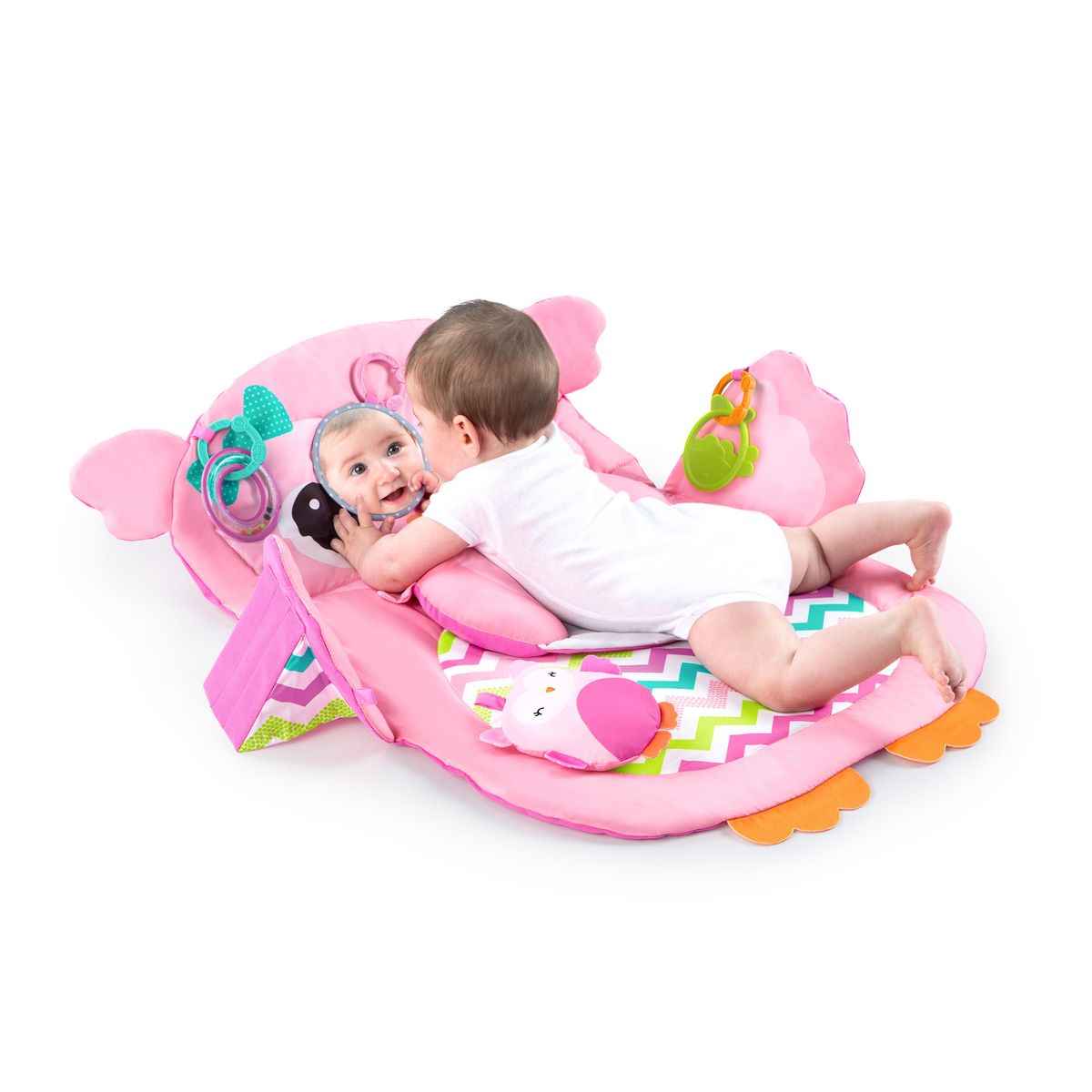 Bright Starts Tapis d'Eveil Hibou Tummy Time Prop & Play