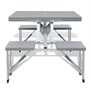 Voir la diapositive 2 : VIDAXL Ensemble de table pliable de camping avec 4 tabourets aluminium
