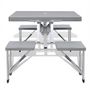 Voir la diapositive 2 : VIDAXL Ensemble de table pliable de camping avec 4 tabourets aluminium