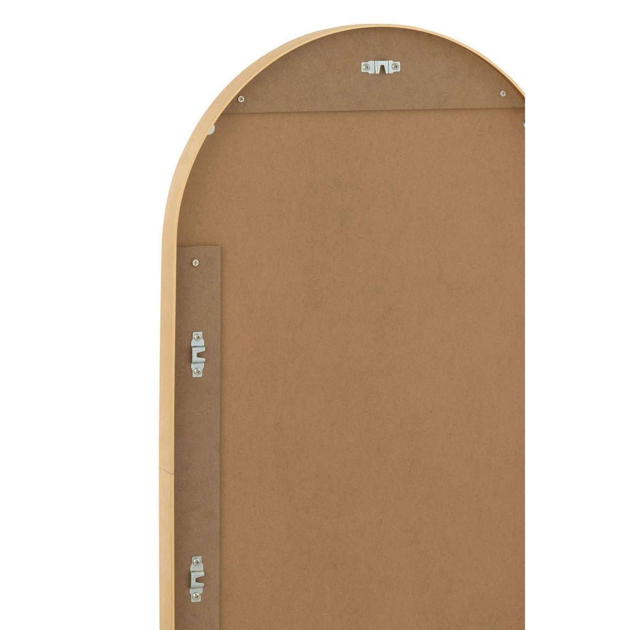 Voir la diapositive 3 : J-LINE Miroir Mural Ovale  Grale  100cm Or