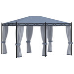 VIDAXL Tonnelle avec moustiquaire 3x4 m Anthracite Acier