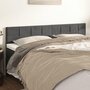 Voir la diapositive 1 : VIDAXL Tetes de lit 2 pcs Gris fonce 80x5x78/88 cm Velours