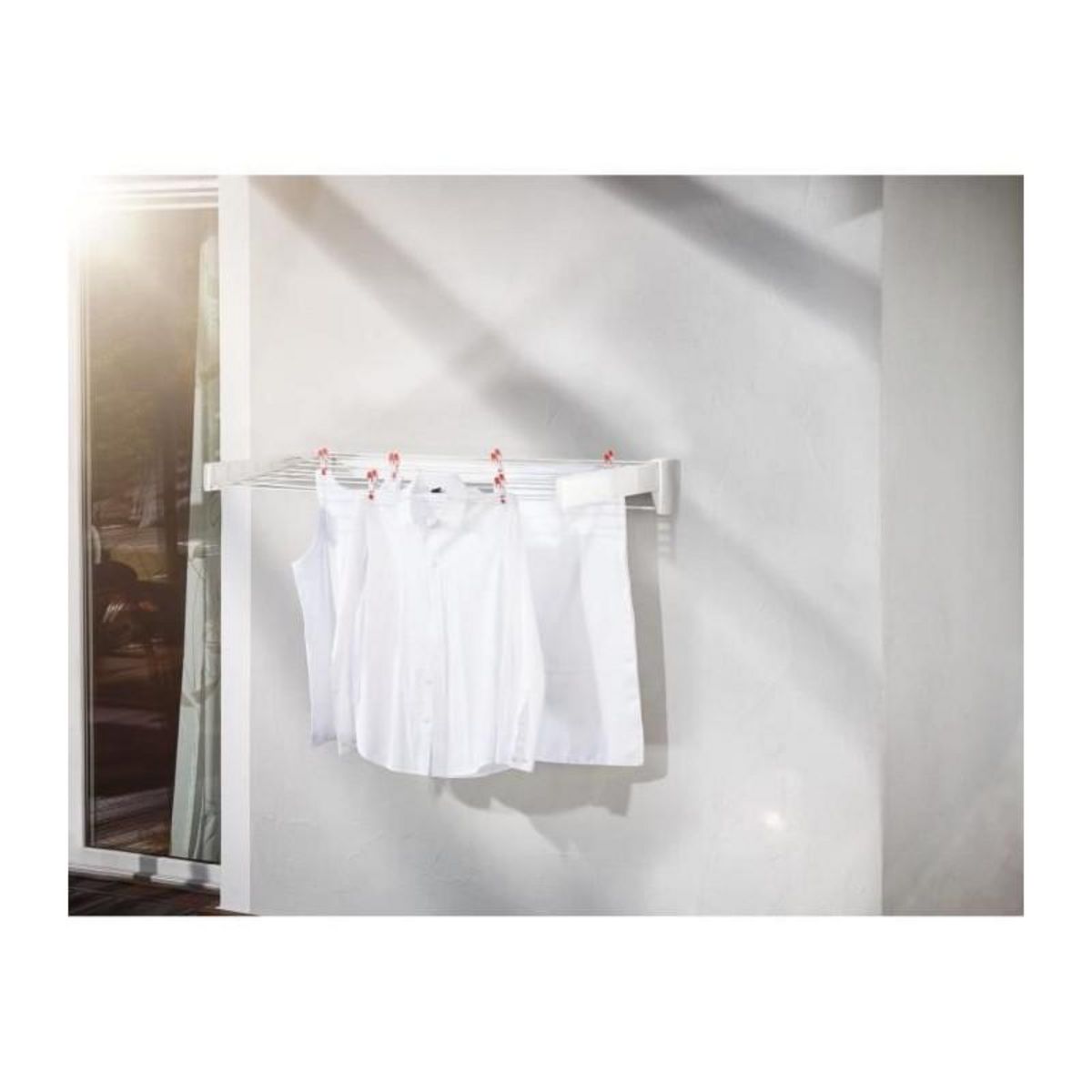 Leifheit Séchoir à linge extensible mural 3,5m - 83201