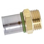 CENTRALE BRICO Raccord droit à sertir laiton M 15 x 21 pour tube en per