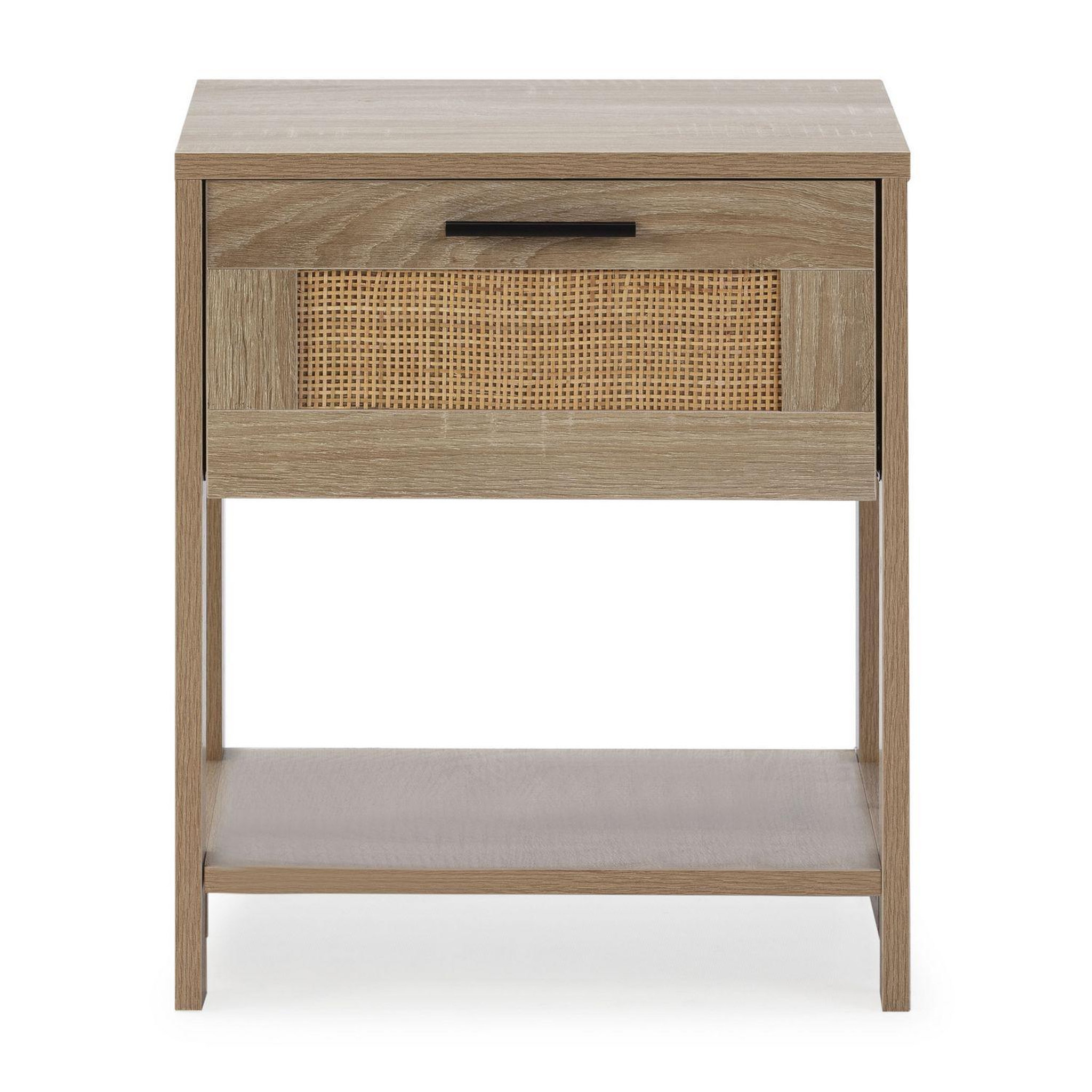 Voir la diapositive 3 : VS VENTA-STOCK Table de chevet Dalia 1 tiroir couleur chêne, 40 x 40 x 48 cm
