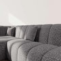 Voir la diapositive 4 : LISA DESIGN Curtis - canapé d'angle gauche 4 places sans accoudoir en tissu texturé