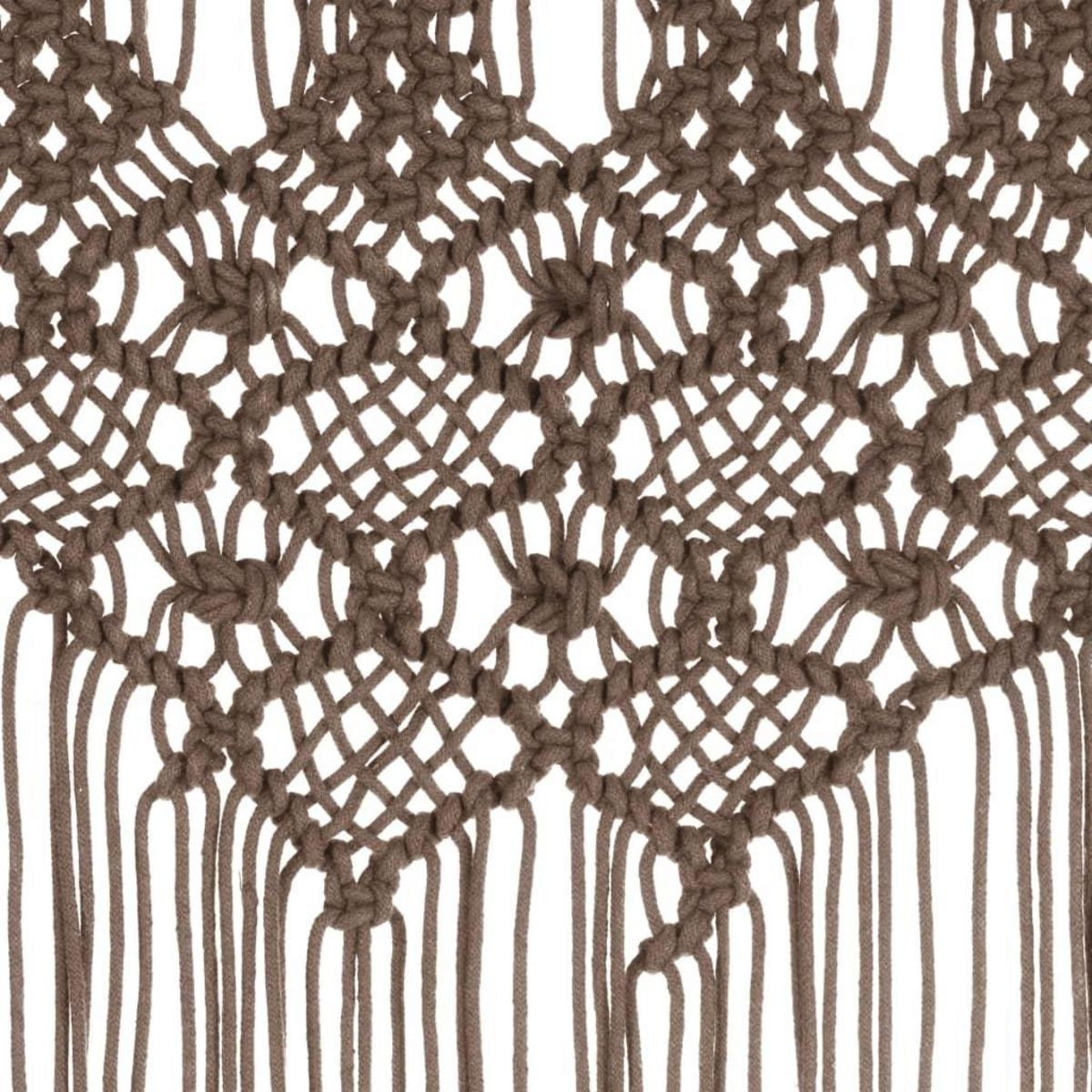 VIDAXL Rideau en macrame Taupe 140x240 cm Coton