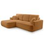 Voir la diapositive 2 : BEST MOBILIER Candela - canapé d'angle gauche 4 places - convertible avec coffre - en tissu bouclette
