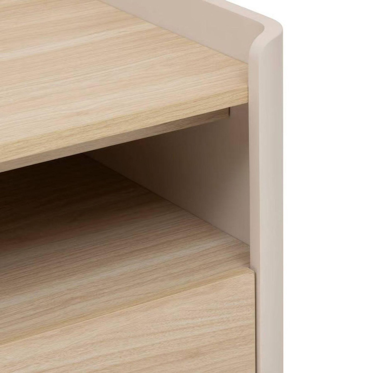 FIVE Meuble TV 2 tiroirs ROUNDY - Beige