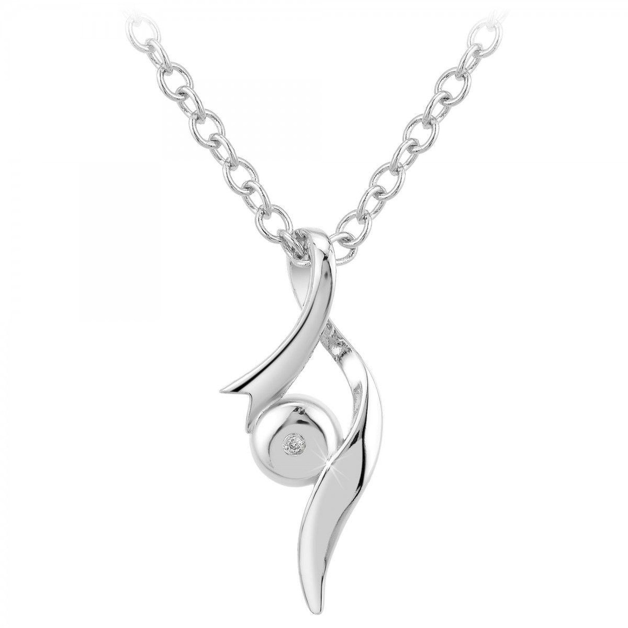 SC CRYSTAL Collier SC Crystal orné d'un véritable diamant blanc