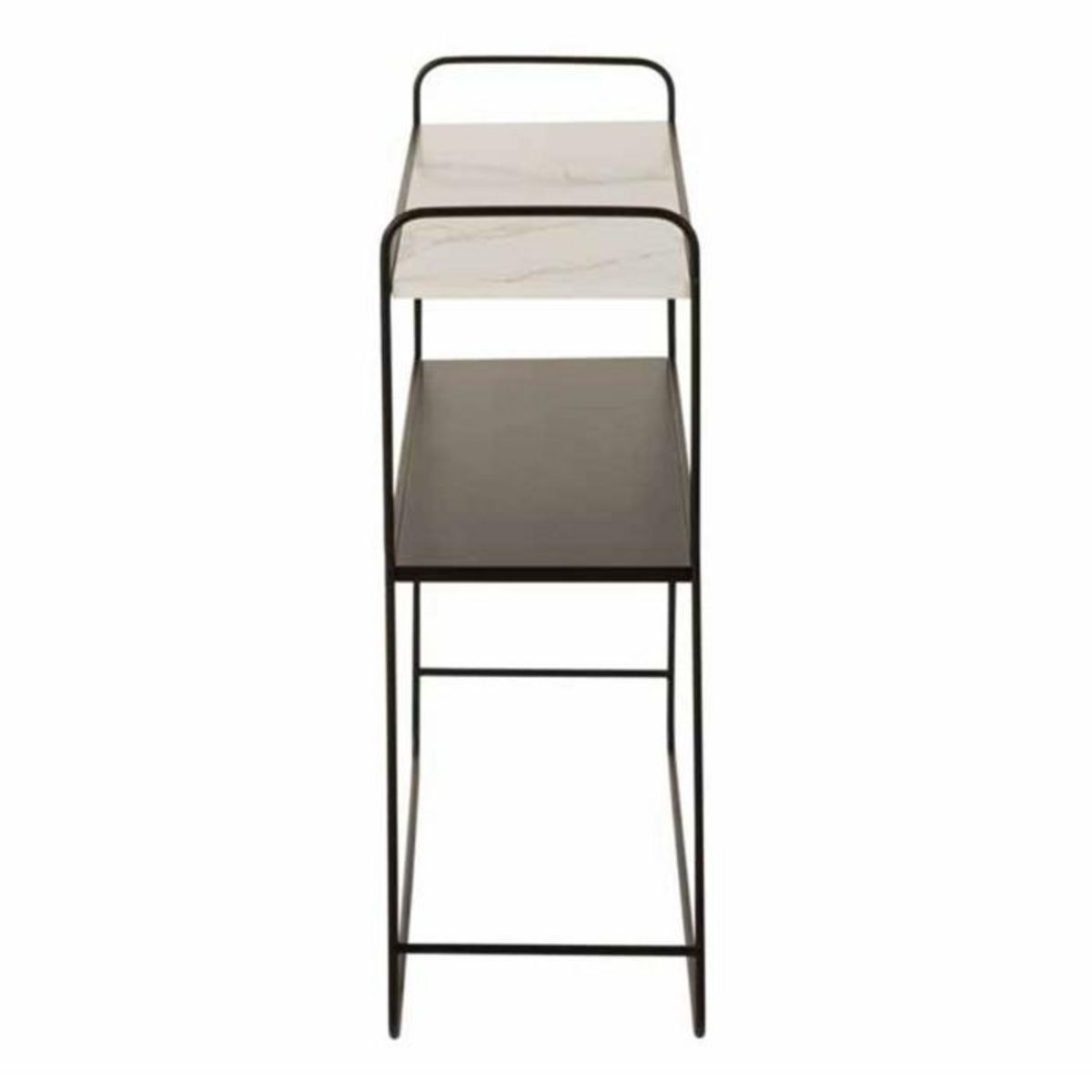Paris Prix Console Design  2 Niveaux  90cm Noir & Blanc
