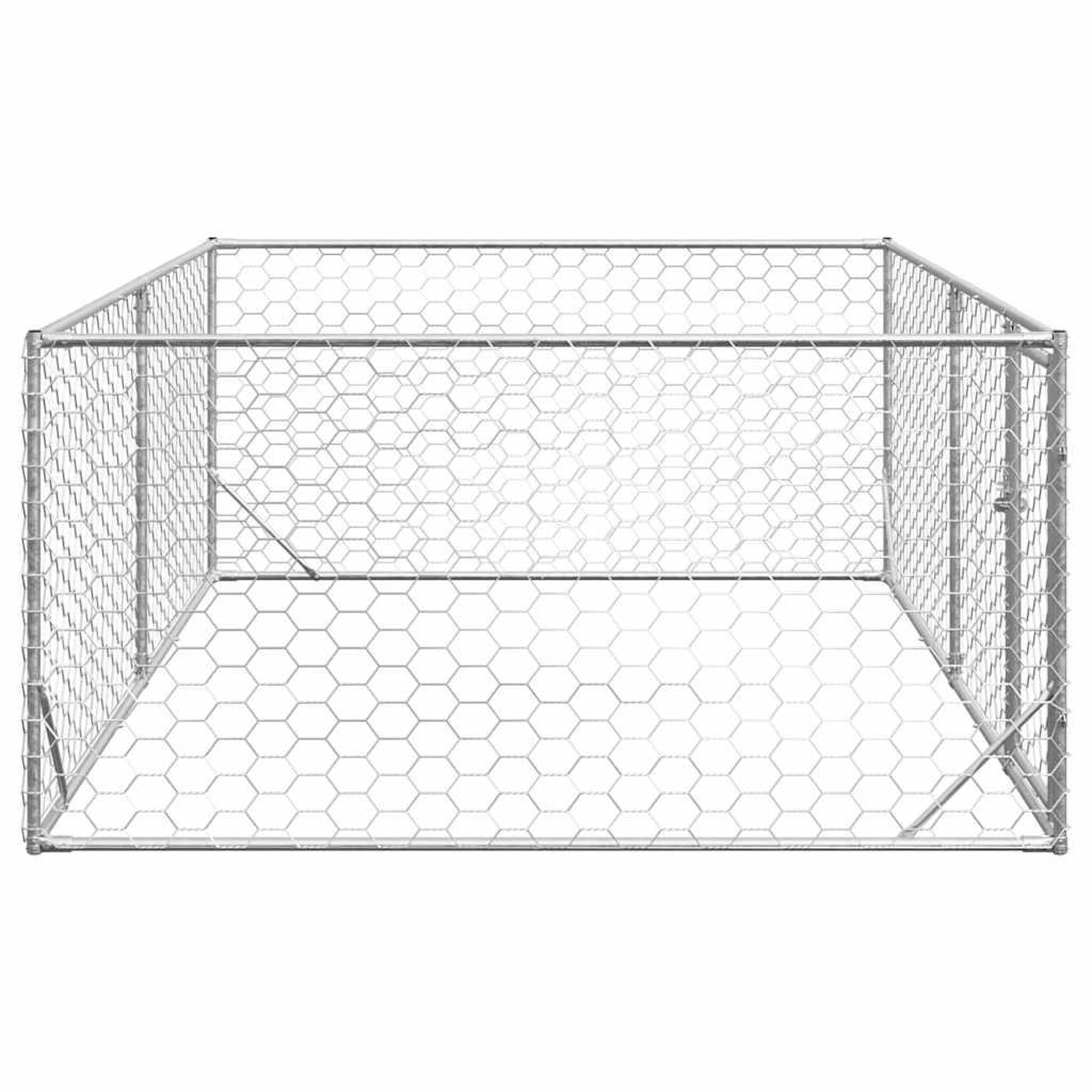 Voir la diapositive 4 : VIDAXL Chenil d'exterieur pour chiens porte 3x2x1 m acier galvanise