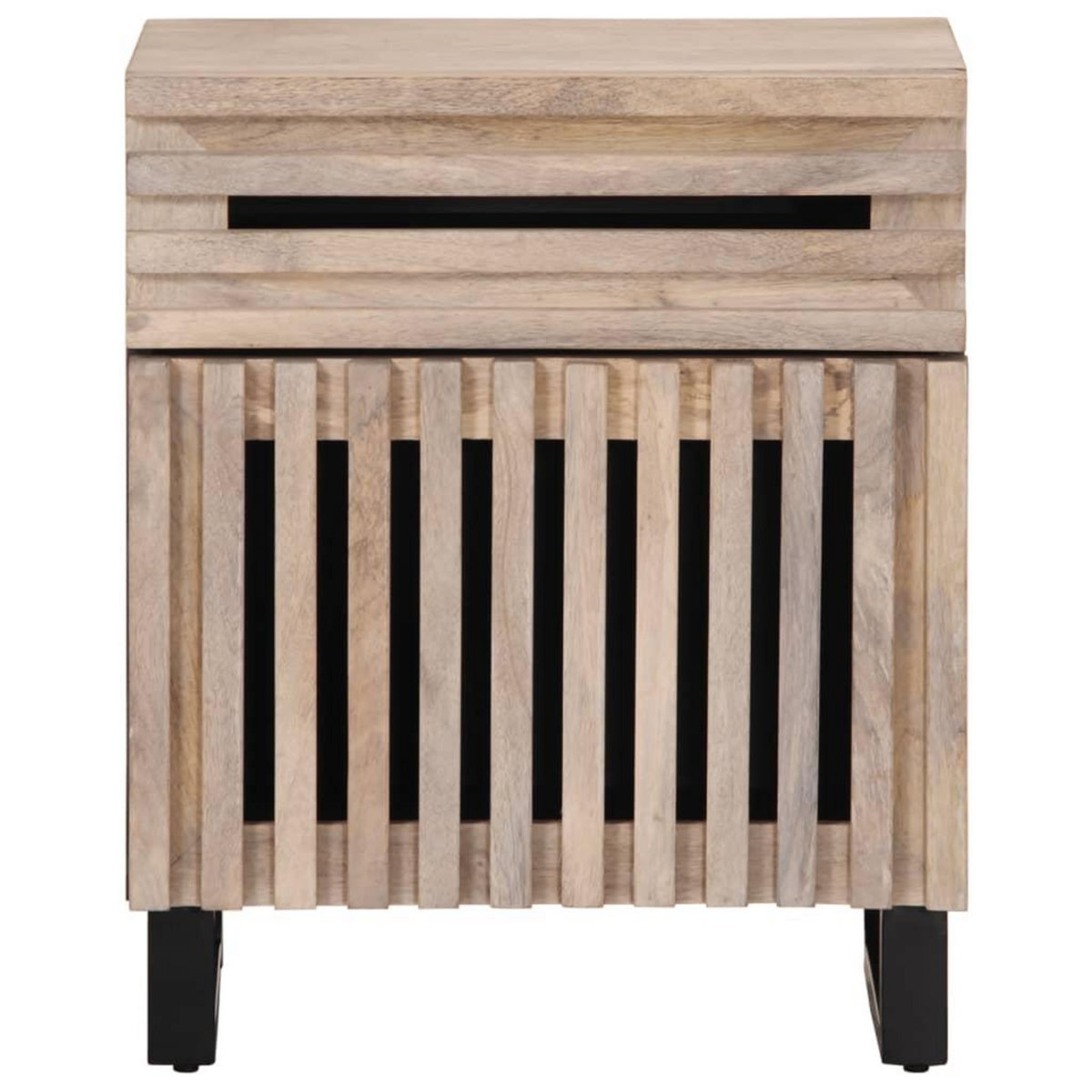 VIDAXL Table de chevet blanc 50x34x60 cm bois de manguier massif