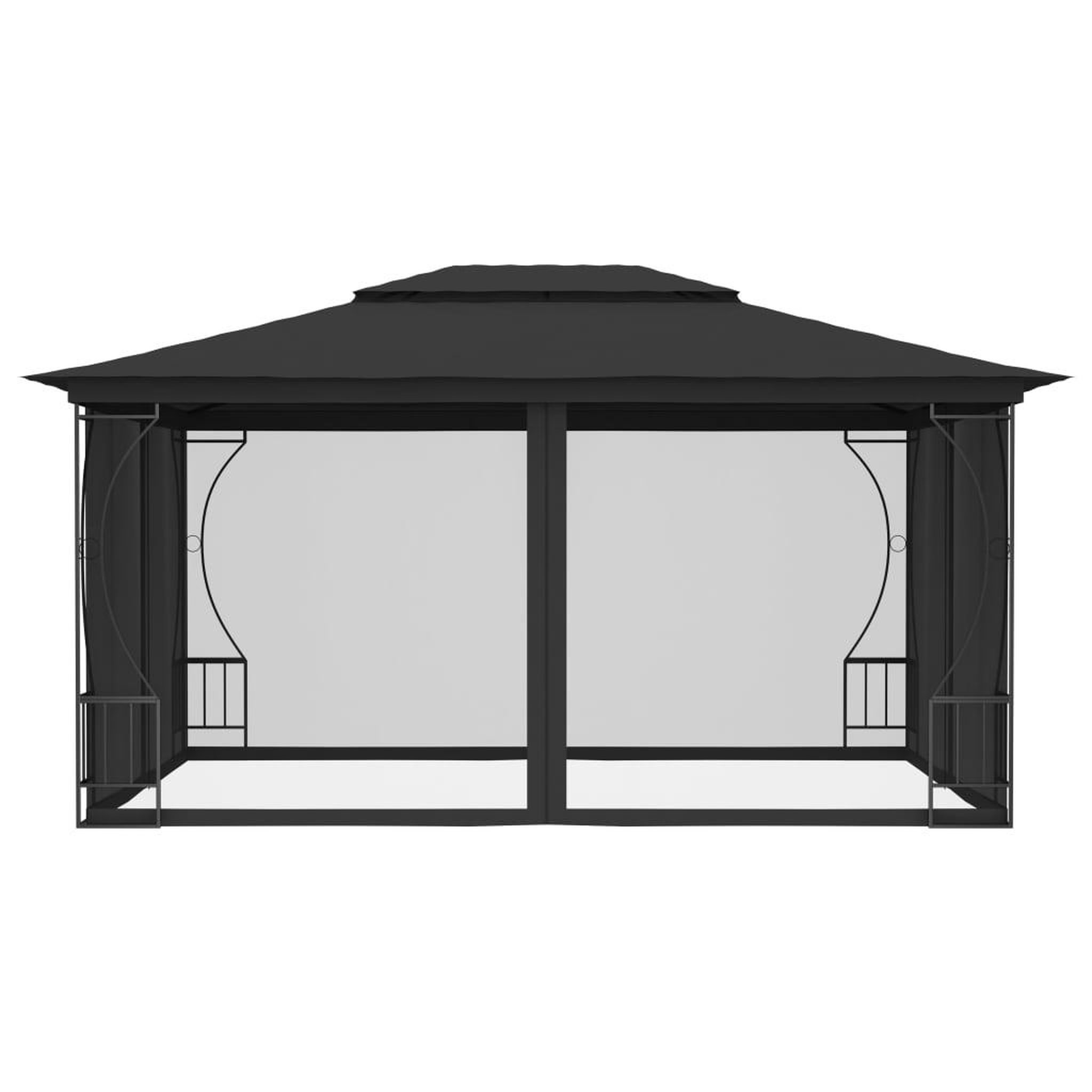 Voir la diapositive 2 : VIDAXL Tonnelle avec moustiquaire 300x400x265 cm Anthracite