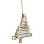 Voir la diapositive 2 : ATMOSPHERA Sujet de Noël  Sapin 8 Pancartes  15cm Blanc