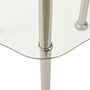 Voir la diapositive 4 : VIDAXL Table d'appoint 2 niveaux Transparent 38x38x50 cm Verre trempe