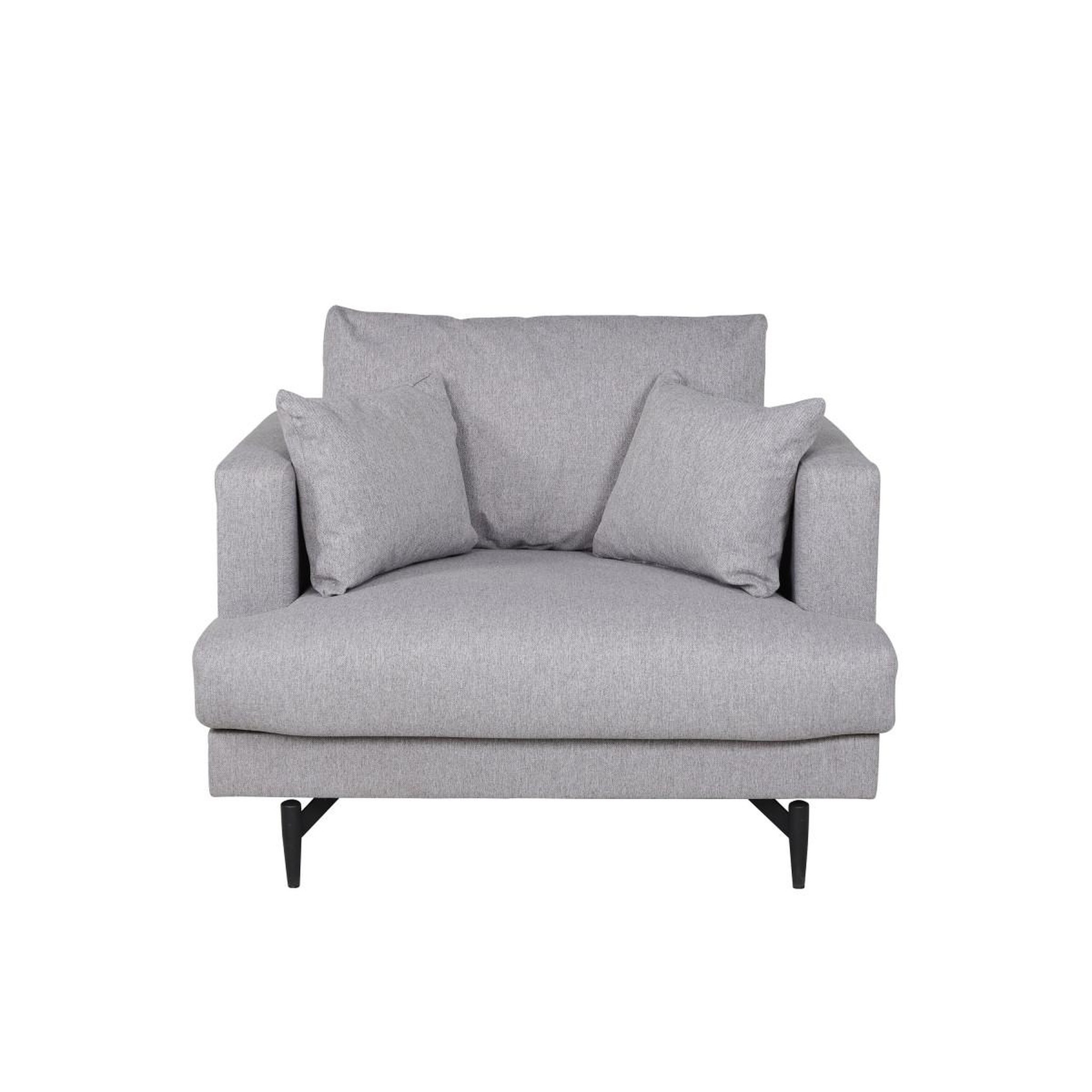 Voir la diapositive 2 : Paris Prix Fauteuil en tissu  sofia  104cm gris