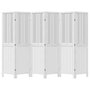 Voir la diapositive 4 : VIDAXL Cloison de separation 6 panneaux blanc bois de paulownia massif