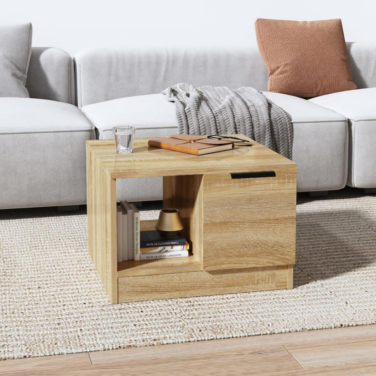 VIDAXL Table basse chene sonoma 50x50x36 cm bois d'ingenierie