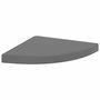 Voir la diapositive 5 : VIDAXL Etageres d'angle flottantes 2pcs gris brillant 35x35x3,8 cm MDF