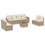 Voir la diapositive 2 : VIDAXL Salon de jardin avec coussins 9 pcs beige resine tressee