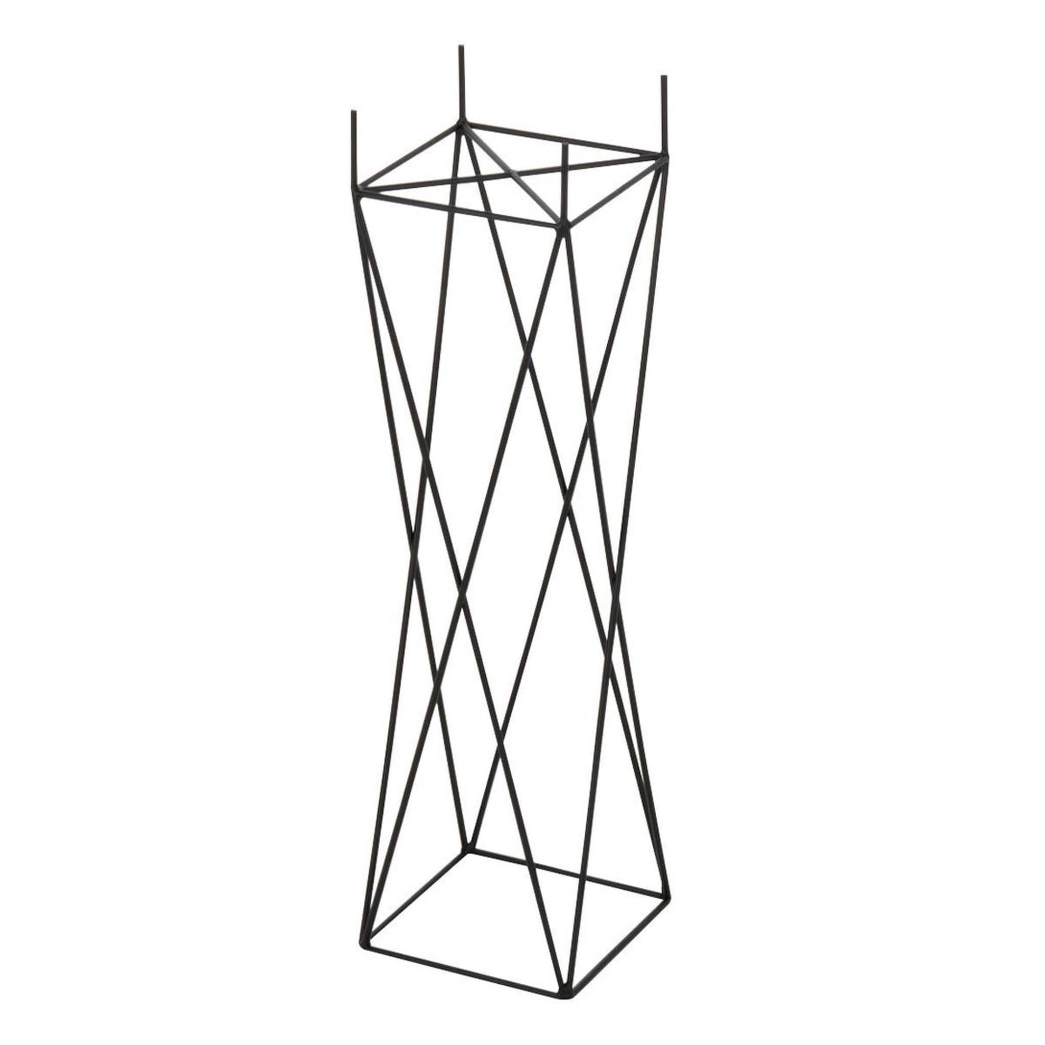 J-LINE Cache-Pot en Métal  Support Croix  55cm Noir