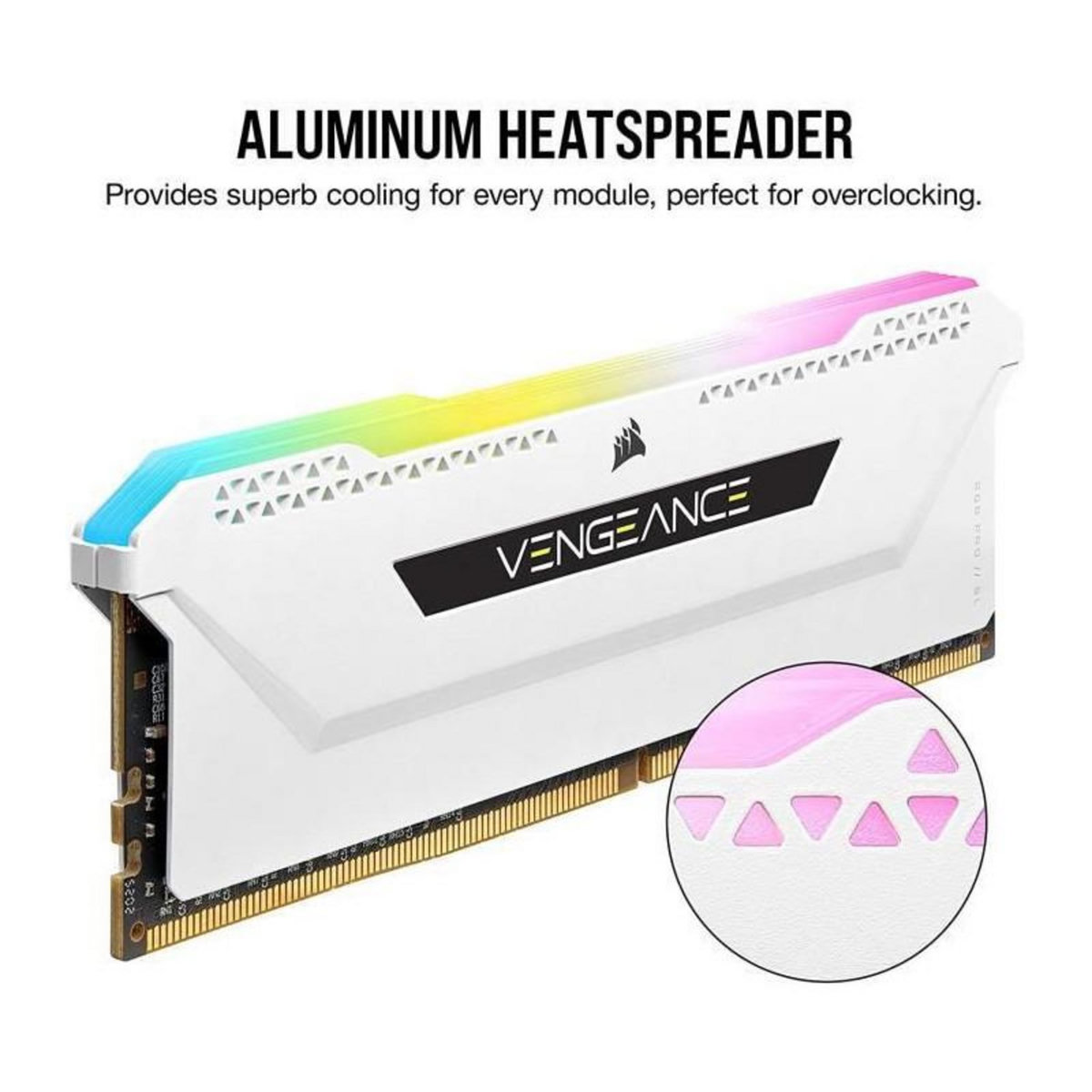 Corsair CORSAIR Memoire PC DDR4 - VENGEANCE RGB PRO 16Go 2x8Go - 3600Mhz - CAS 18 - White CMH16GX4M2D3600C18W