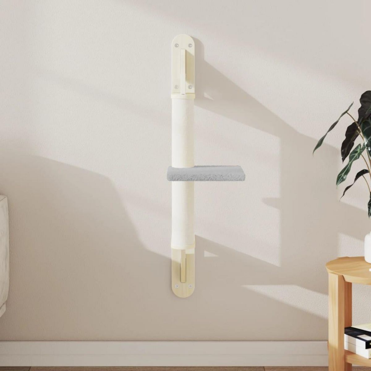 VIDAXL Arbre a chat mural avec griffoir gris clair 85,5 cm